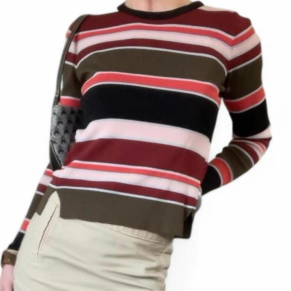 Whistles Striped Viscose Sweater