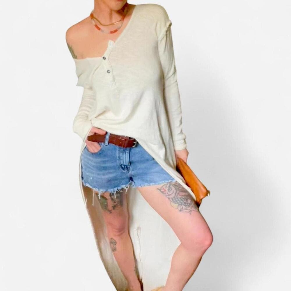 Anthropologie Truly Madly Deeply Hi-Low Henley Dress