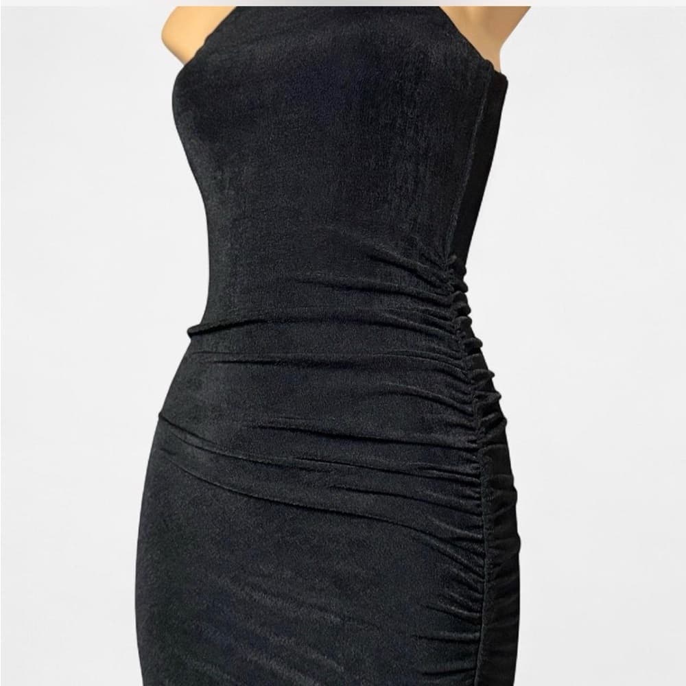 SER.O.YA Black Bodycon Turtleneck Midi Dress — image 2