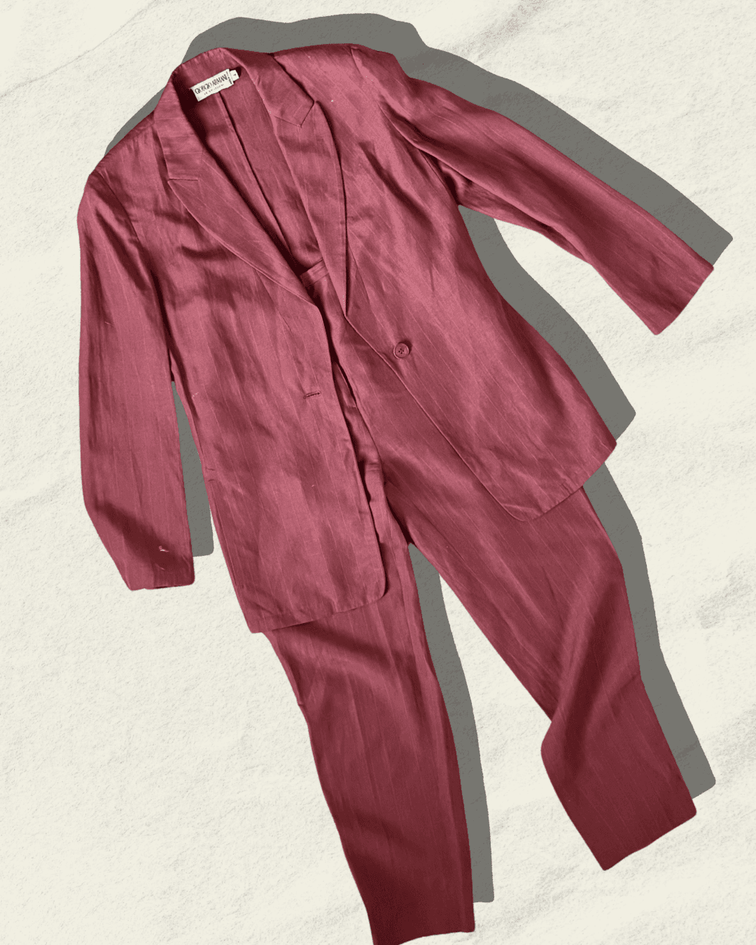 Giorgio Armani Le Collezioni Linen-Blend Suit — Dusty Rose, Size 4, 1990s, Statement Pieces — image 2