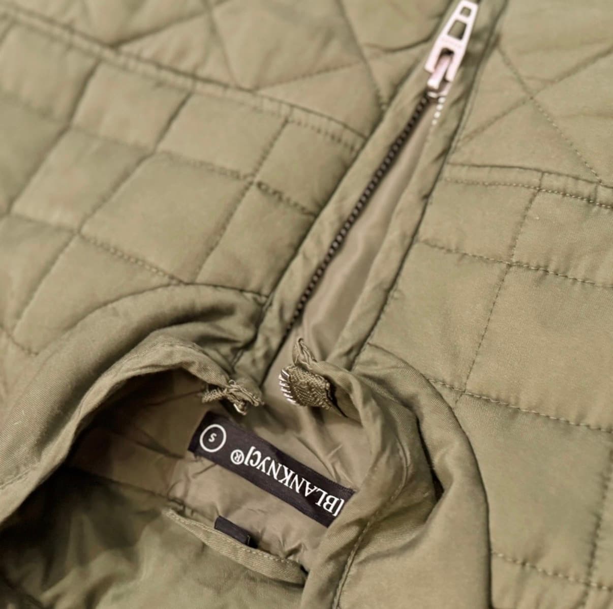 Blank NYC Olive Green Quilted Bomber Jacket, Jackets — image 3