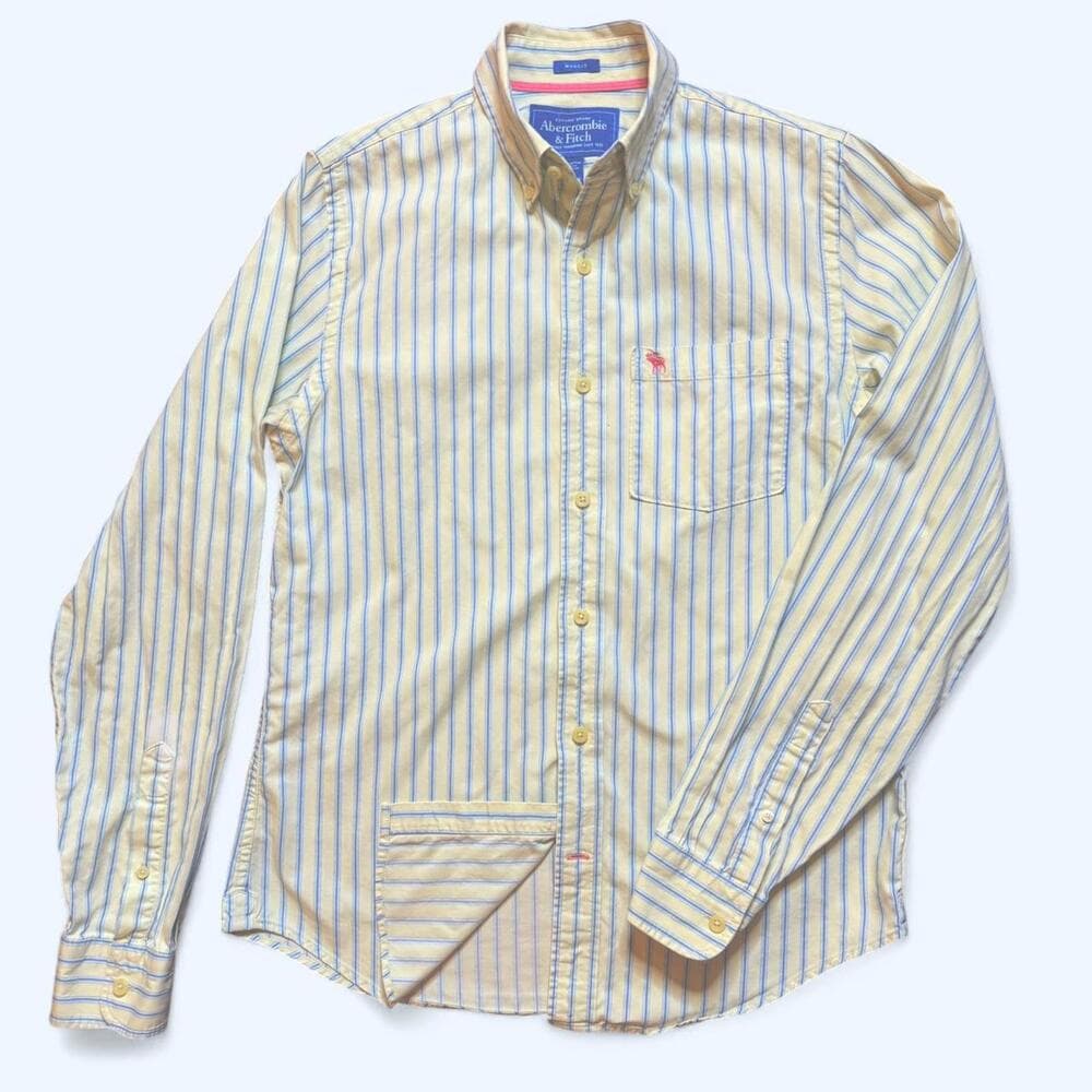 Vintage Abercrombie & Fitch Muscle Fit Striped Shirt, early 2000s, Vintage Tees — image 3