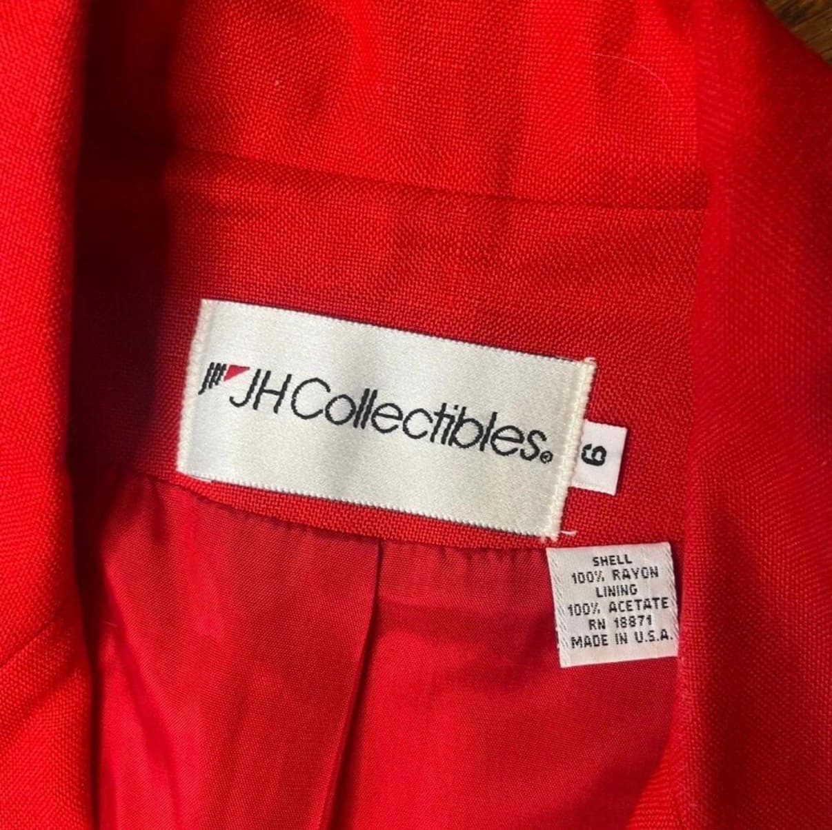 Vintage JH Collectibles Red Blazer — White Trim — image 3