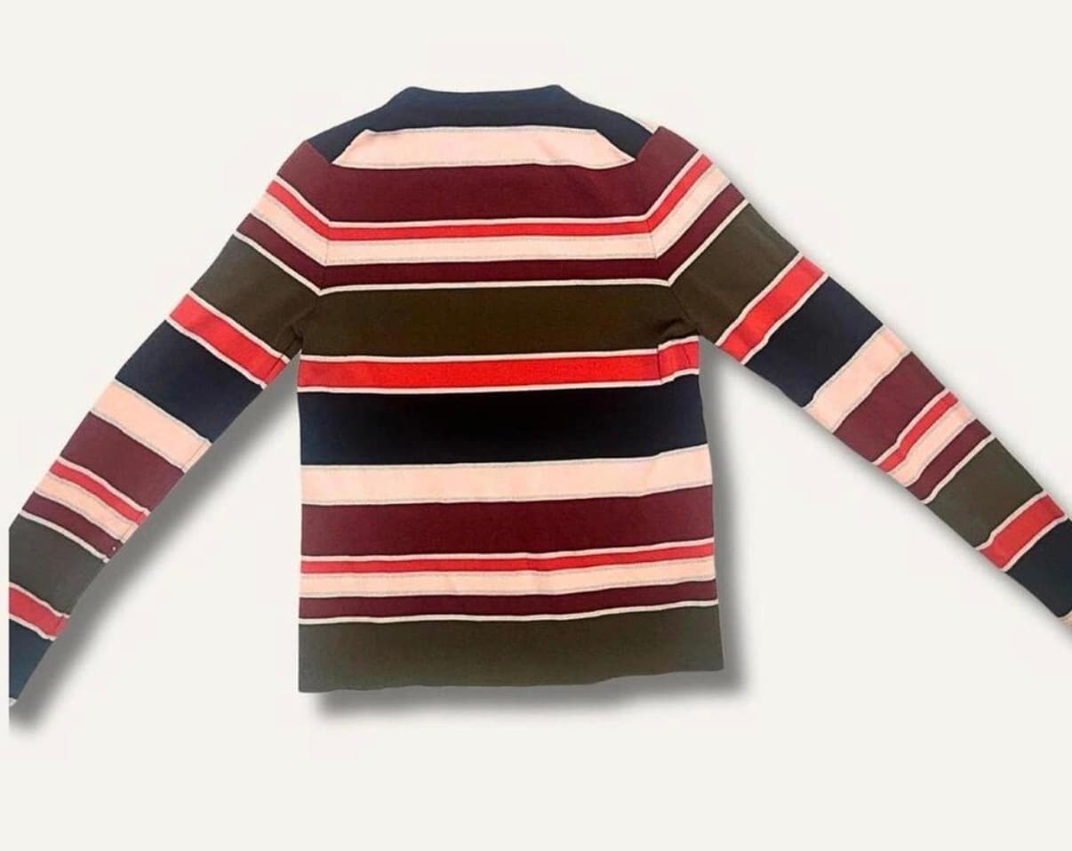 Whistles Striped Viscose Sweater — image 4