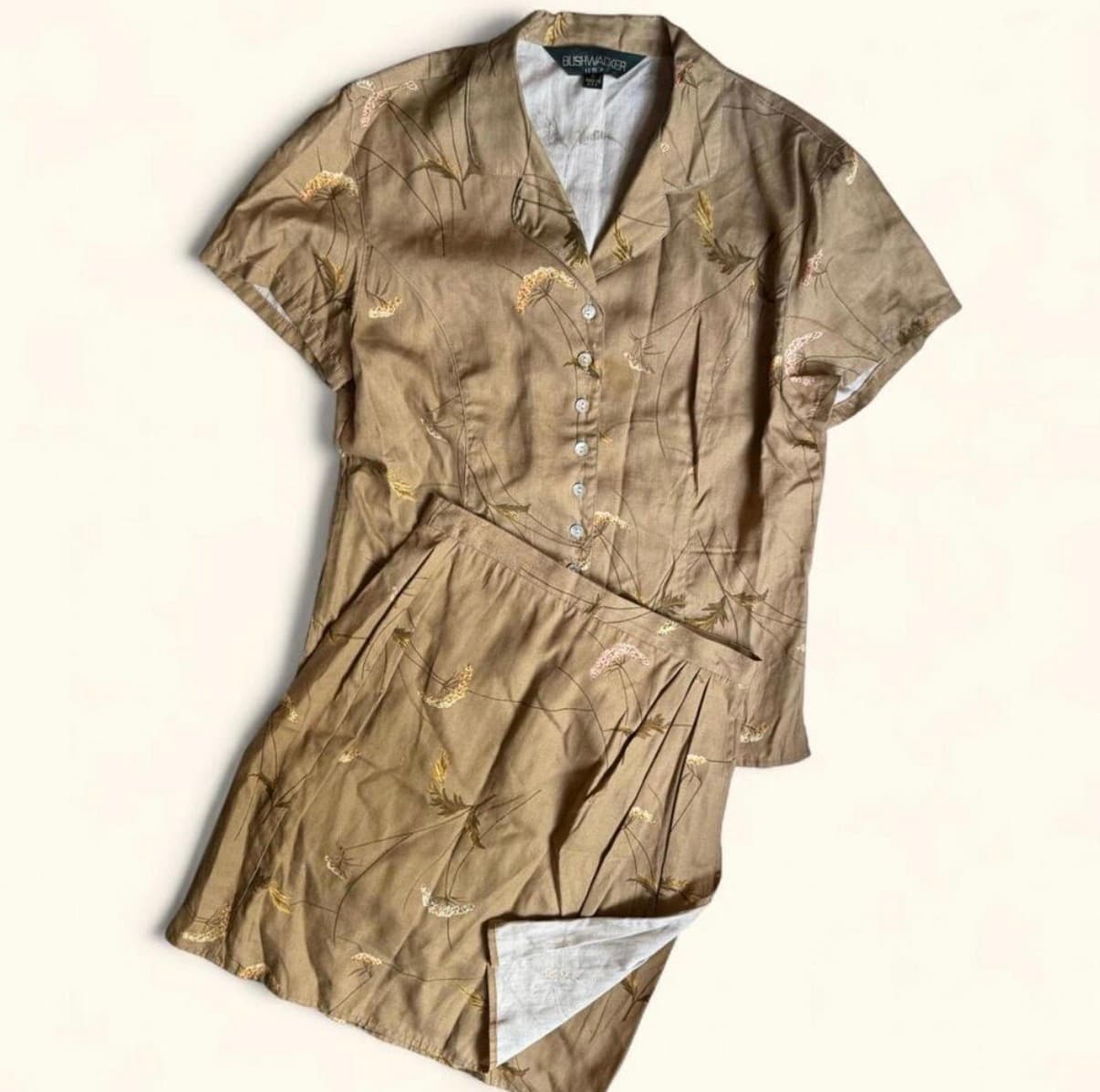 Vintage Bushwacker USA 2-Piece Rayon-Linen Set