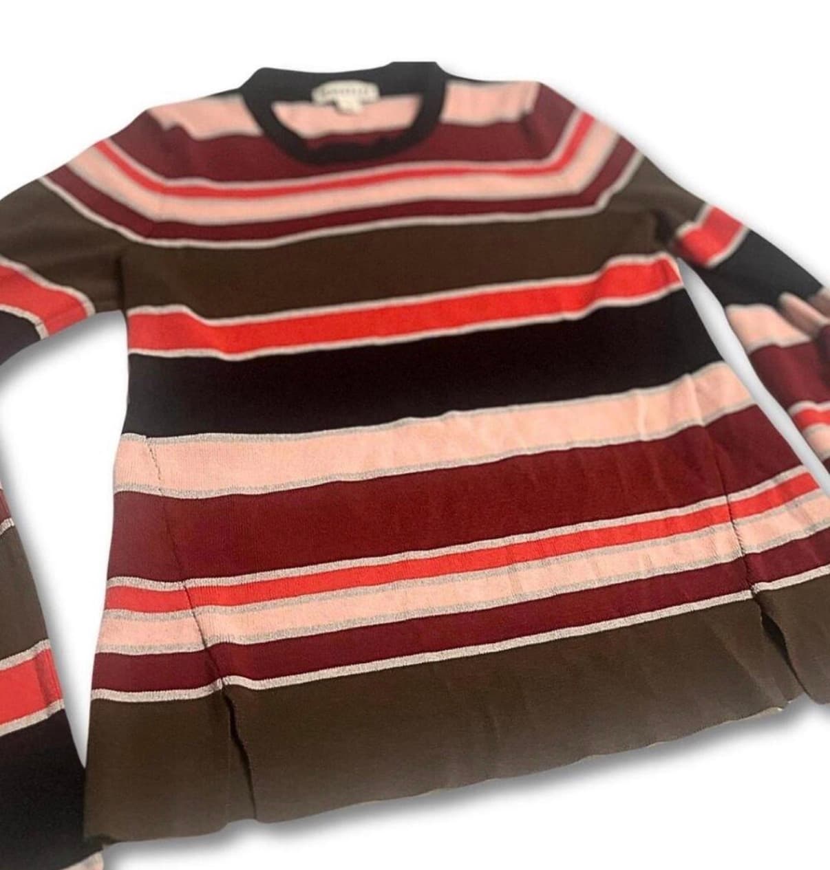 Whistles Striped Viscose Sweater — image 5
