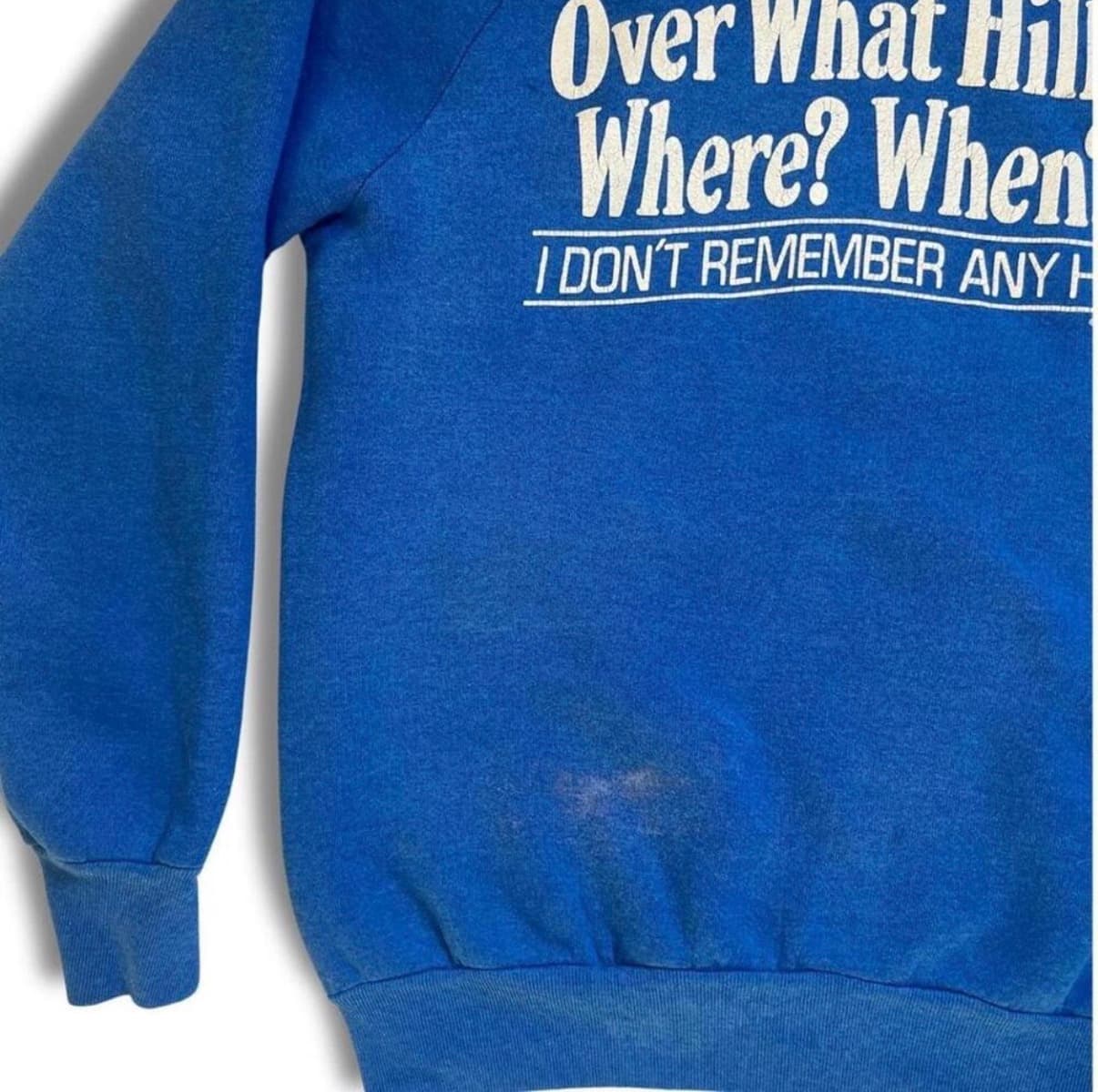 Vintage 80s "Over What Hill" Crewneck