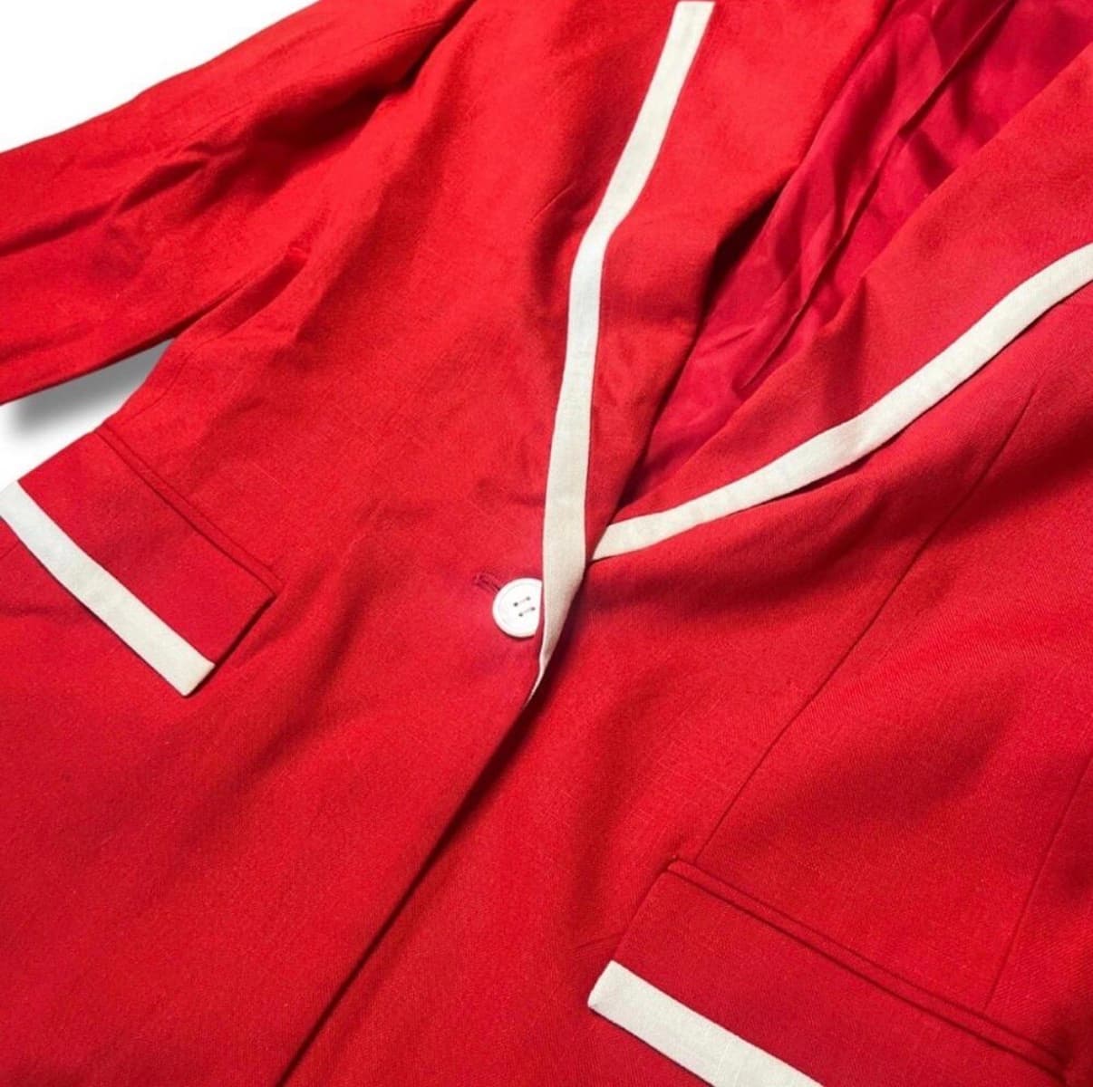 Vintage JH Collectibles Red Blazer — White Trim — image 2