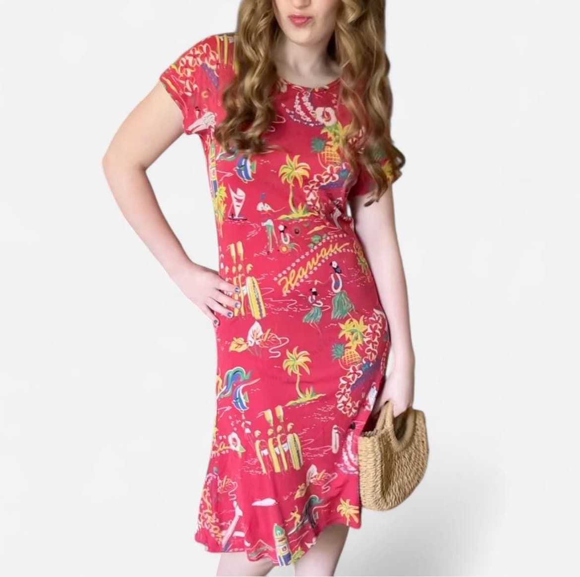 Vintage Polo Ralph Lauren Hawaiian Print Dress — image 7