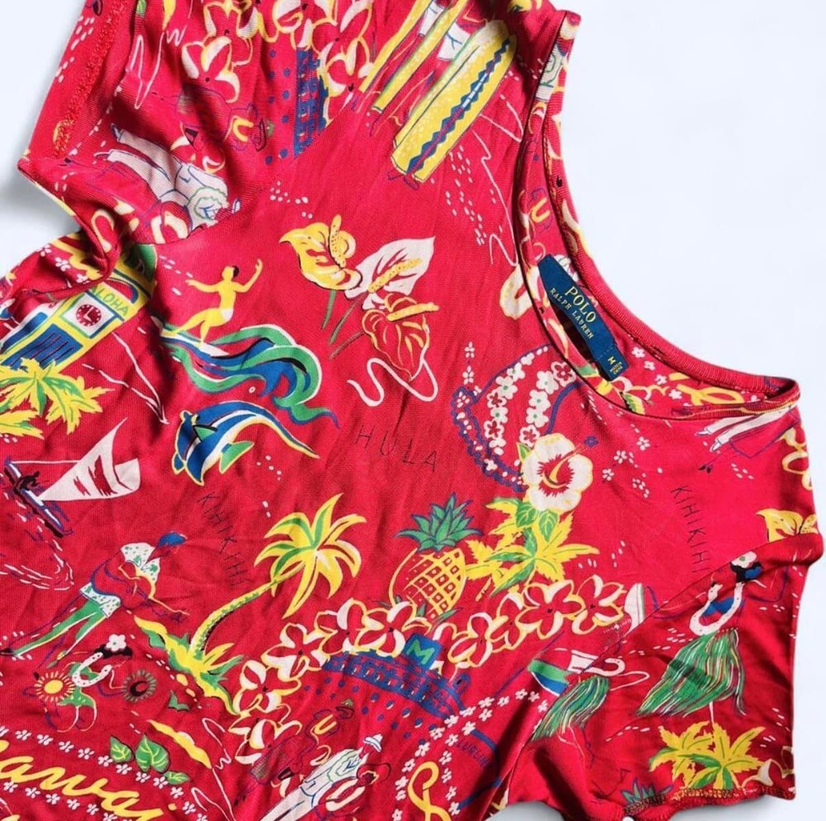 Vintage Polo Ralph Lauren Hawaiian Print Dress — image 2