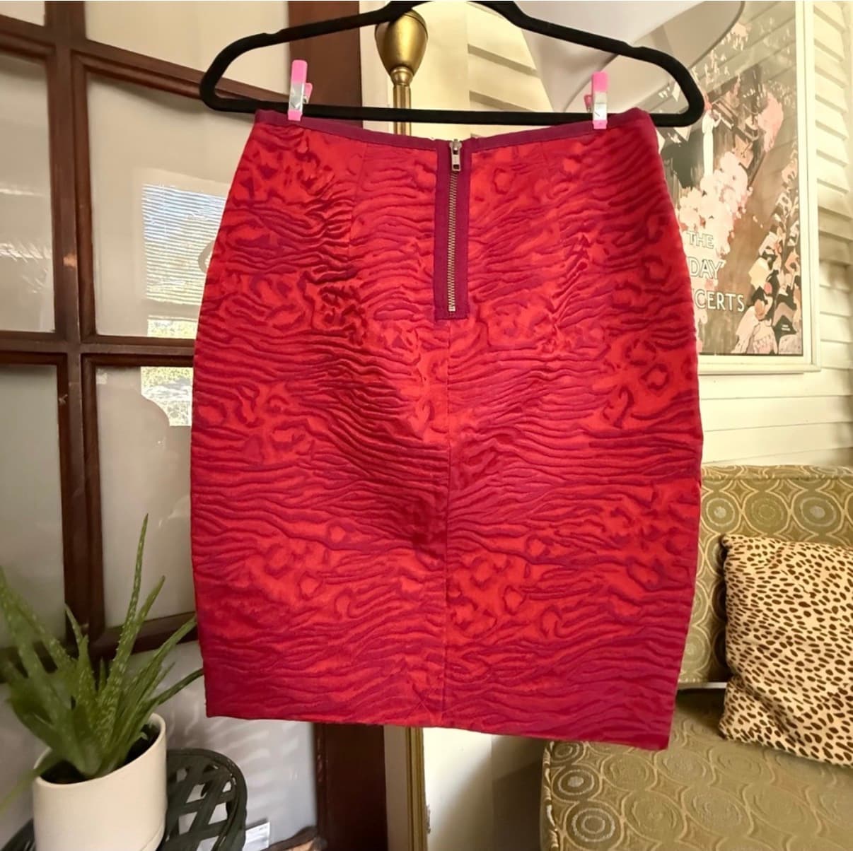 The Limited 2002 Red & Purple Pencil Skirt — image 3