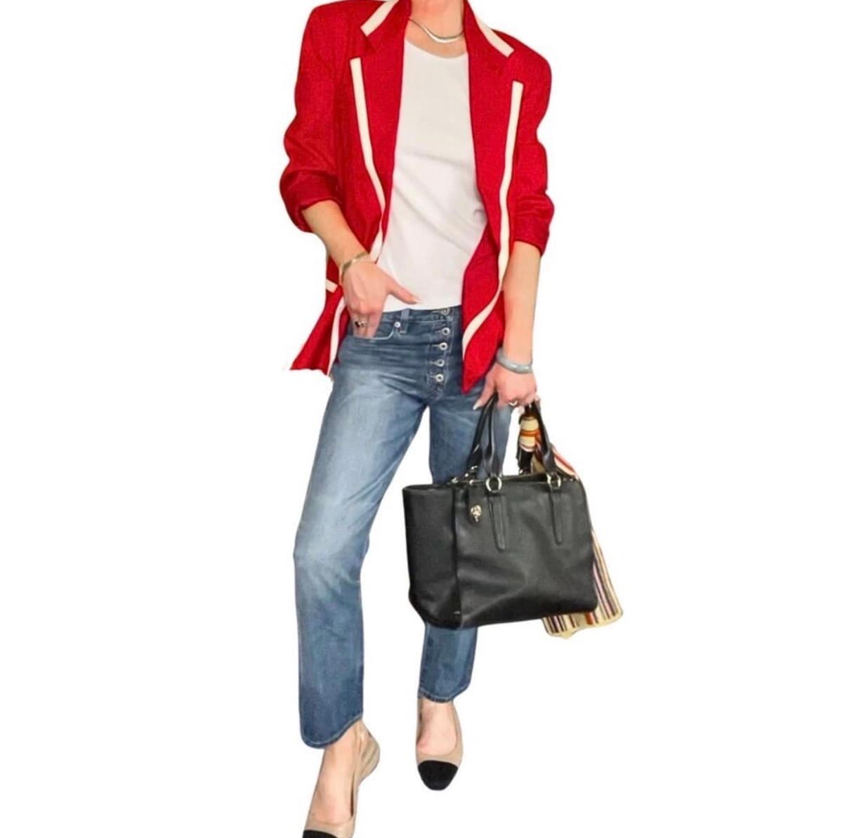 Vintage JH Collectibles Red Blazer — White Trim — image 6