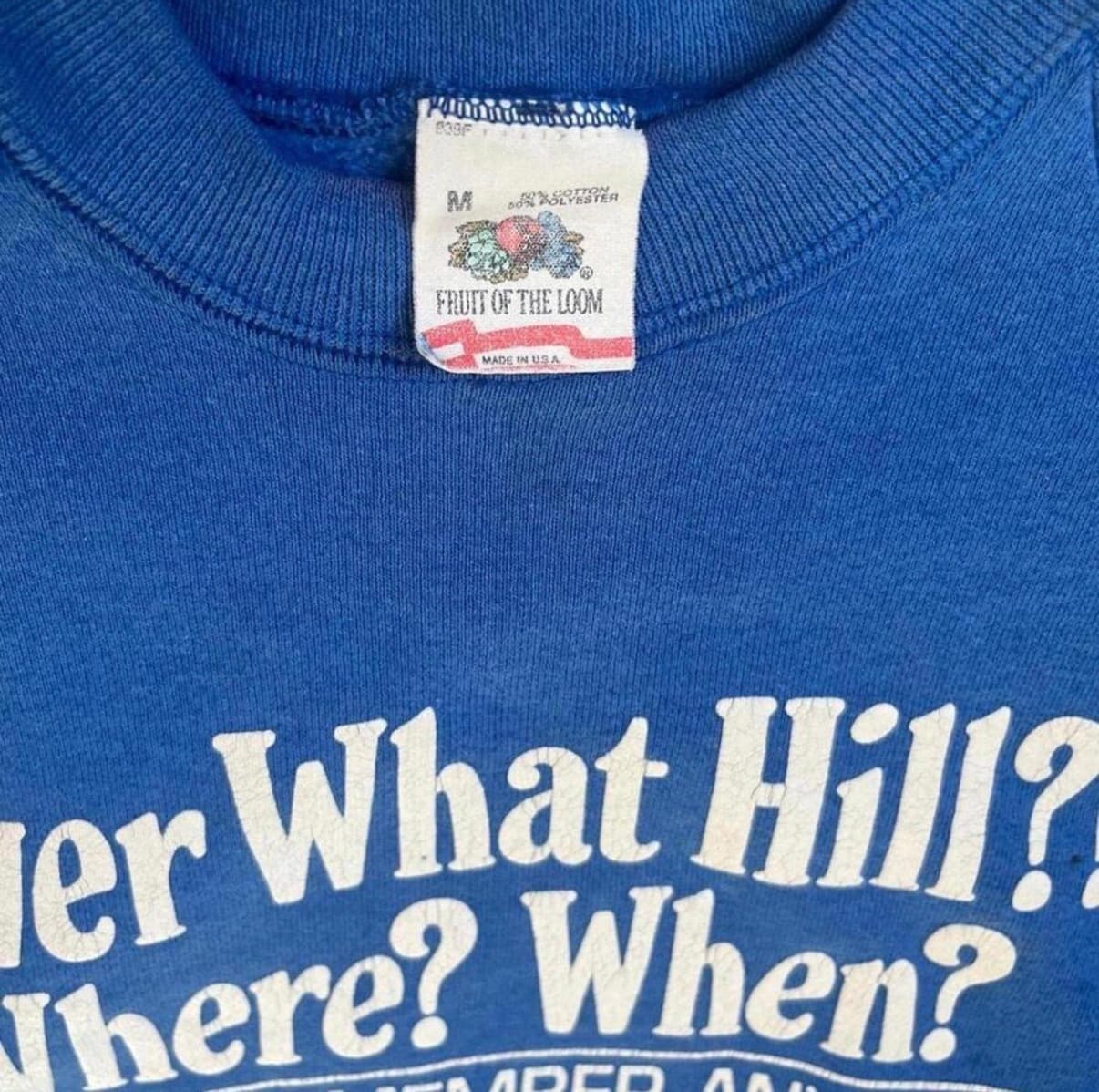 Vintage 80s "Over What Hill" Crewneck — image 4