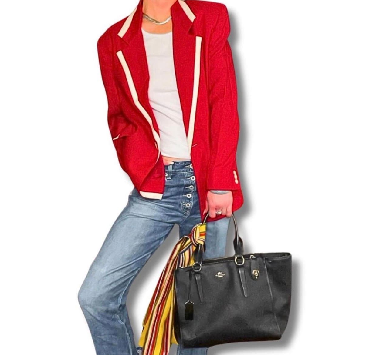 Vintage JH Collectibles Red Blazer — White Trim — image 5